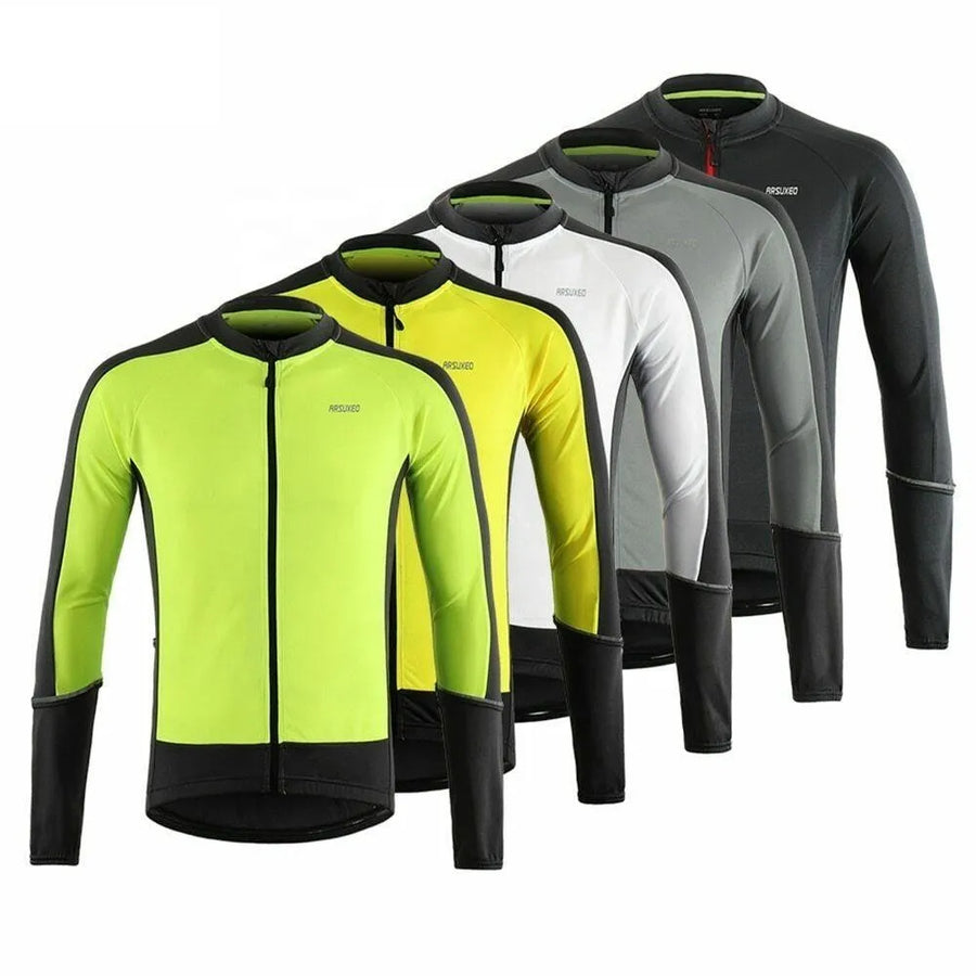 Diguan Custom Winter Jersey Men Long Sleeve Thermal Cycling Jersey Warm Plus Size