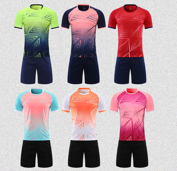 Custom Running Sets Summer T-Shirt And Shorts Set Gradient Color Oem Production China Clothing Manufacturing Production