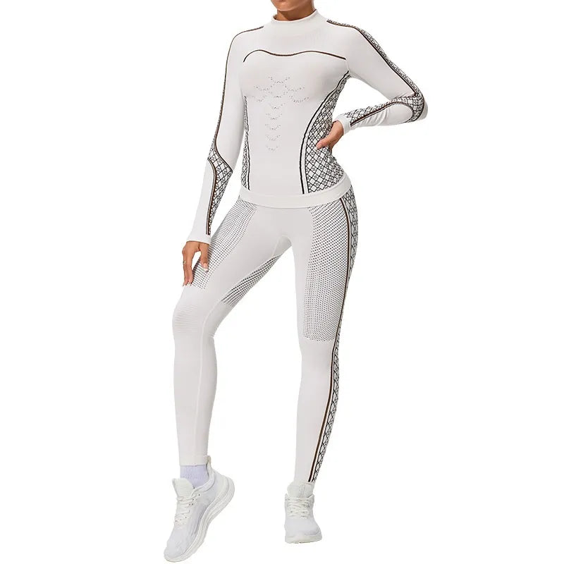 Diguan Women’s Winter Thermal Cycling Set — Quick-Dry Compression Ski Suit for Cold Riding