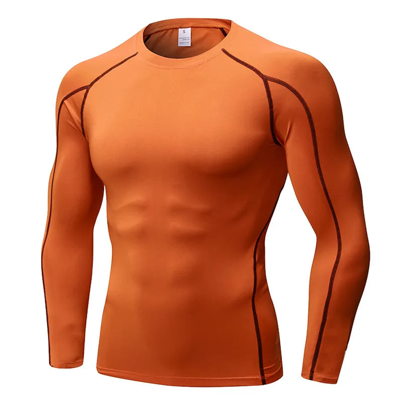Diguan Custom Compression Shirt Men’s Long-Sleeve Quick Dry Breathable Tight Fit Gym Activewear