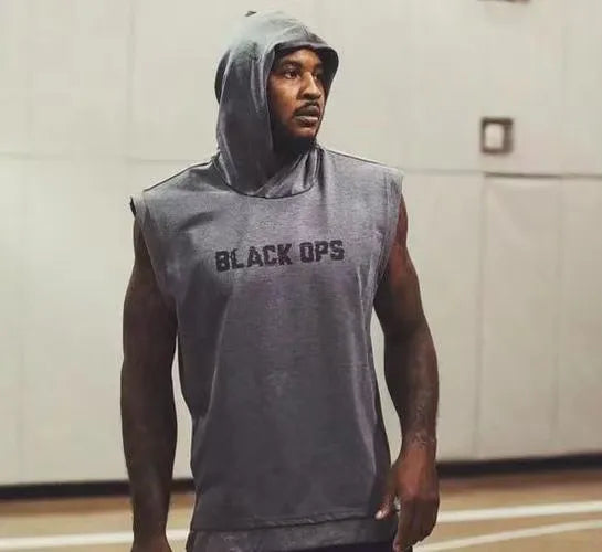 Diguan Custom Hoodie Shirt Men Casual Sleeveless Quick-Dry Fitness Tank Breathable Sports Training Vest OEM