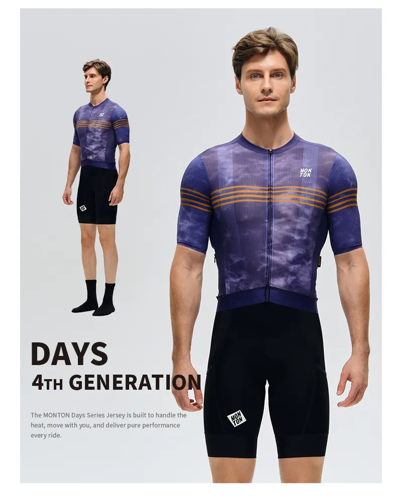 Custom Men's Cycling Jersey OEM ODM Manufacturer Quick Dry Breathable Bicycle Shirt Custom Road Bike Racing Wear Short Sleeve Top