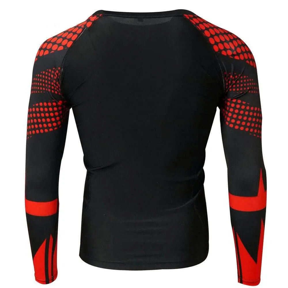 Diguan Custom Men’s Compression Training Top Slim Fit Quick-Dry Breathable Spandex-Polyester