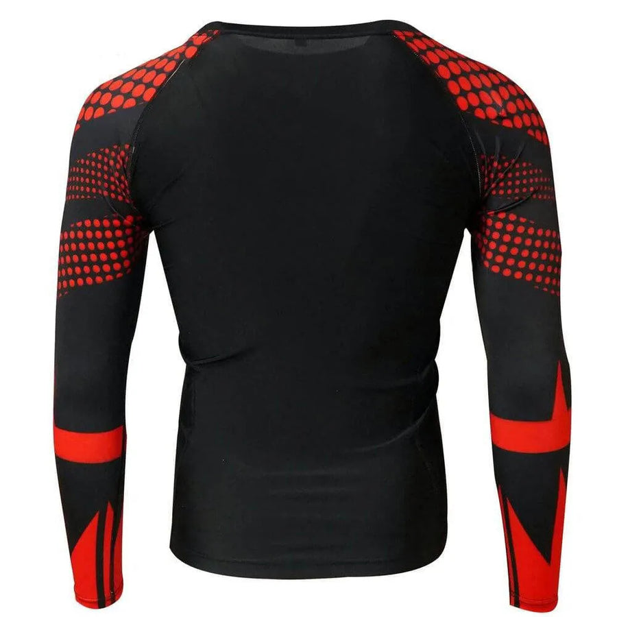 Diguan Custom Men’s Compression Training Top Slim Fit Quick-Dry Breathable Spandex-Polyester