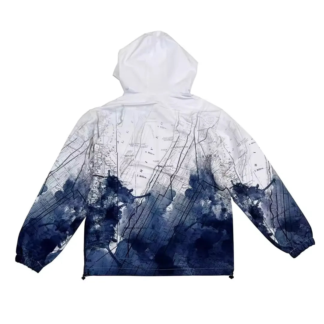 Diguan Windbreaker Customization Men’s High Collar Half-Zip Outdoor Jacket Windbreaker Breathable Training Top