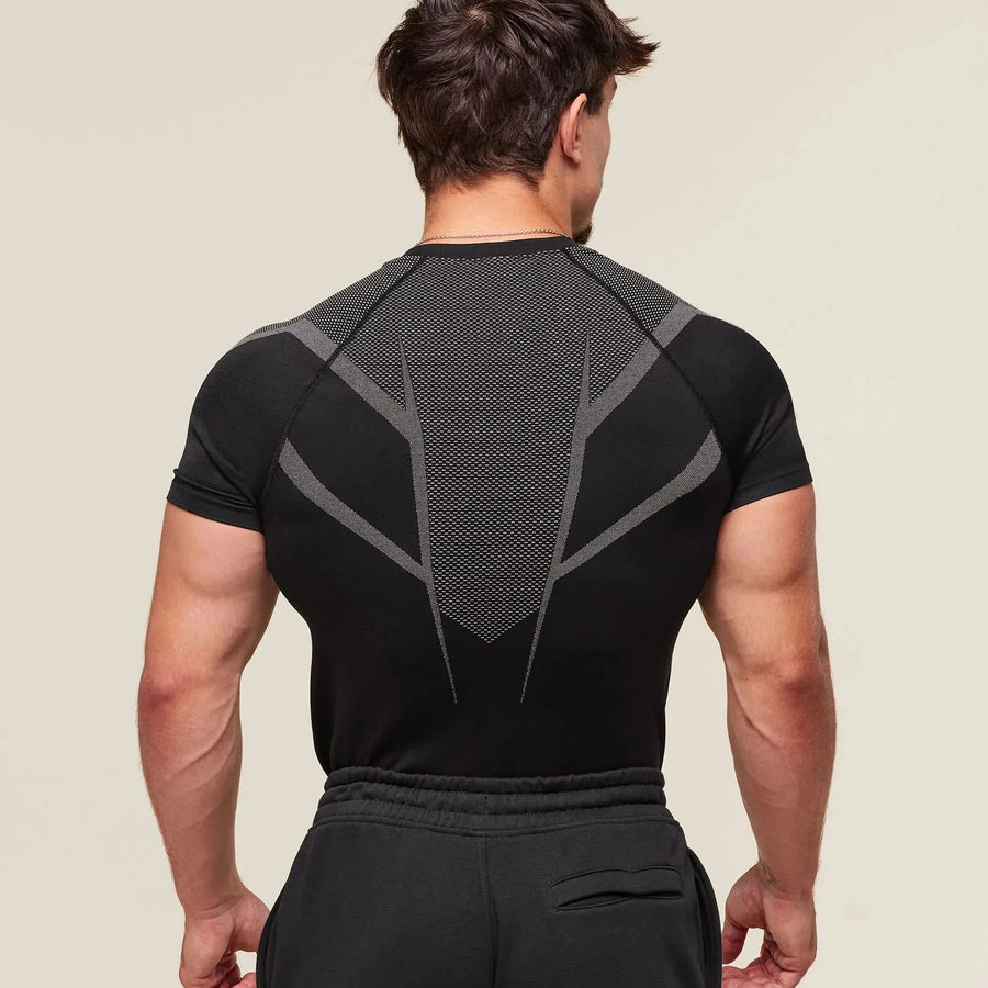 Custom Compression Running T Shirt Short Sleeve Quick Dry Breathable OEM ODM