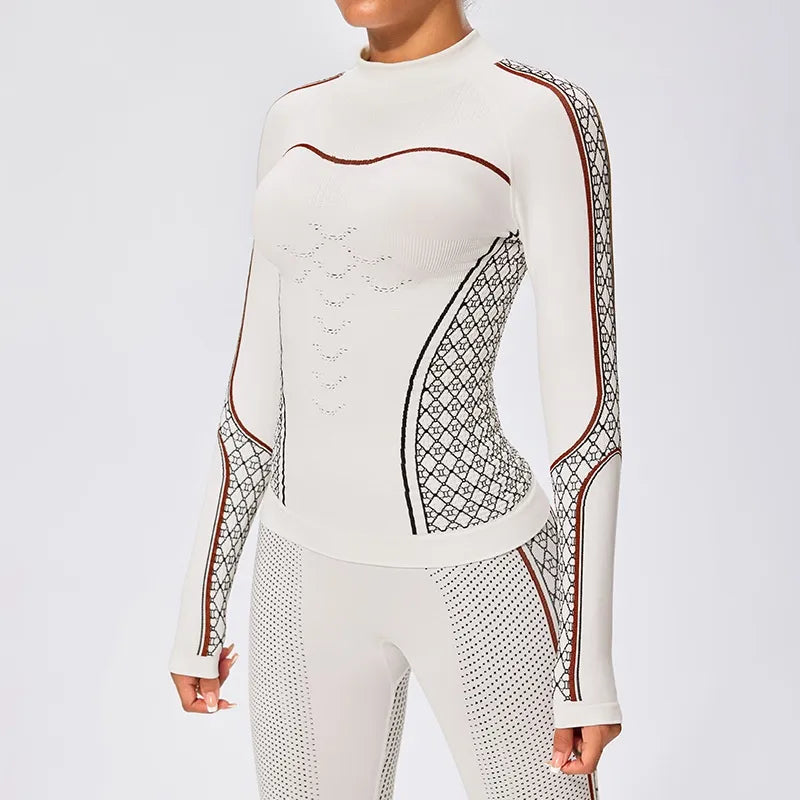 Diguan Women’s Winter Thermal Cycling Set — Quick-Dry Compression Ski Suit for Cold Riding