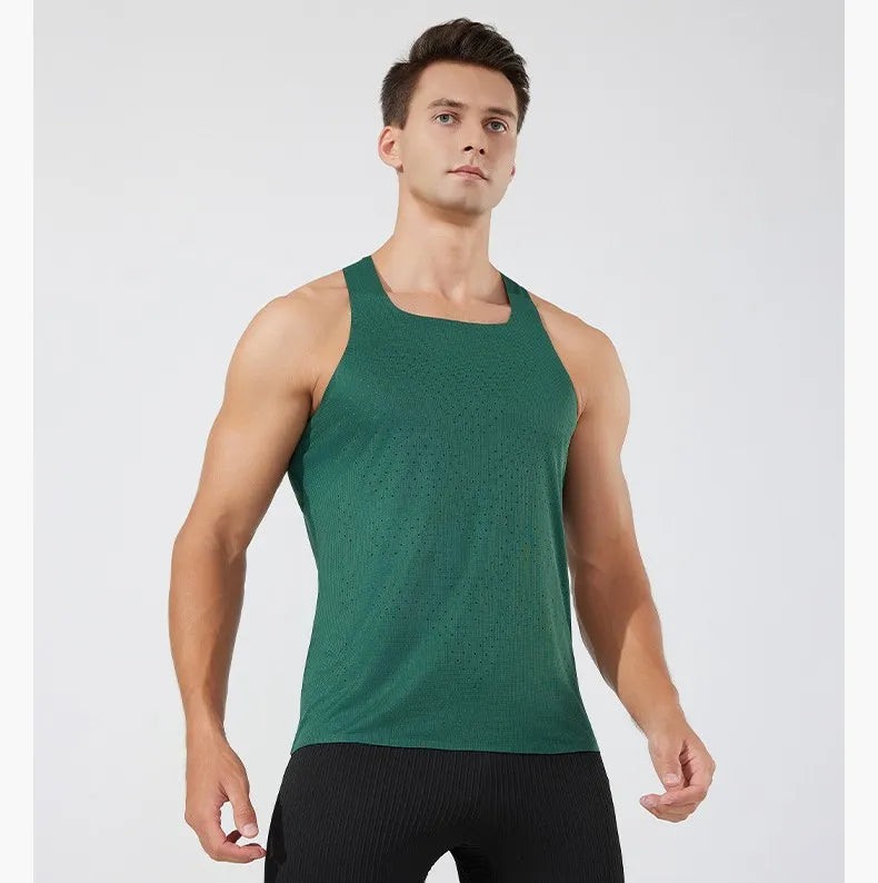 Custom Running Tank Top Stay Comfortabl Breathable Quick-dry Running Singlet Designed Men' High Performance