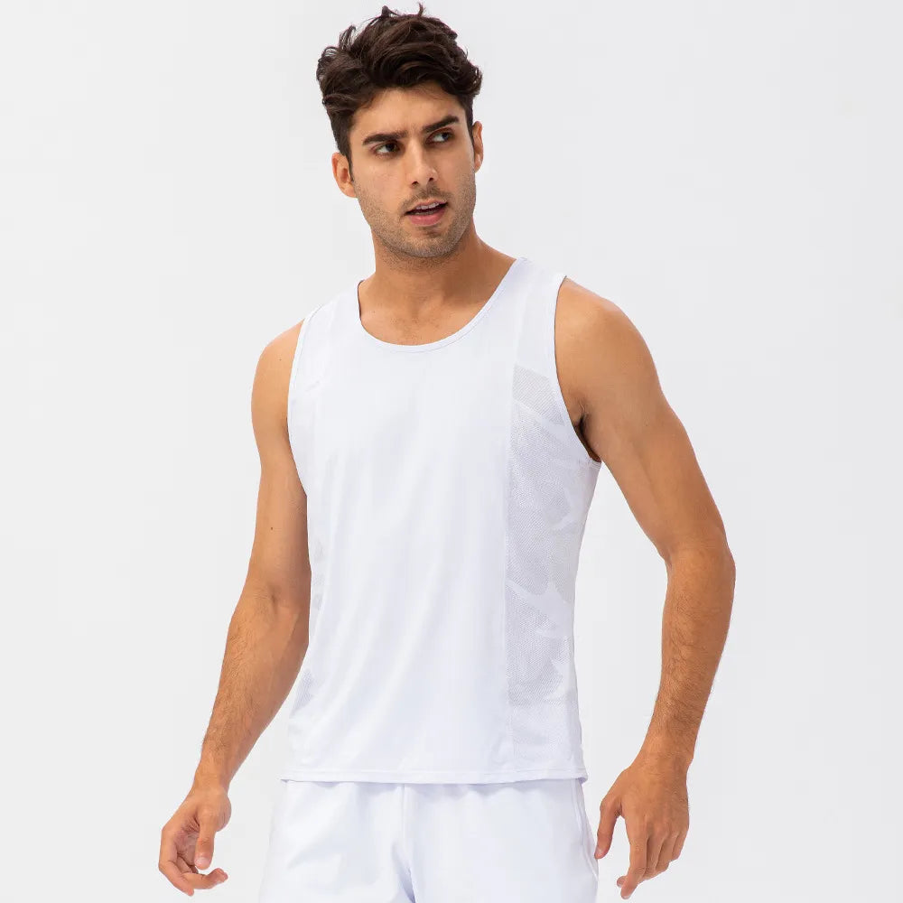 Diguan Custom Running Tank Top Quick-Dry Men’s Mesh Sports Singlet Breathable Fitness Training Vest OEM Manufacturer