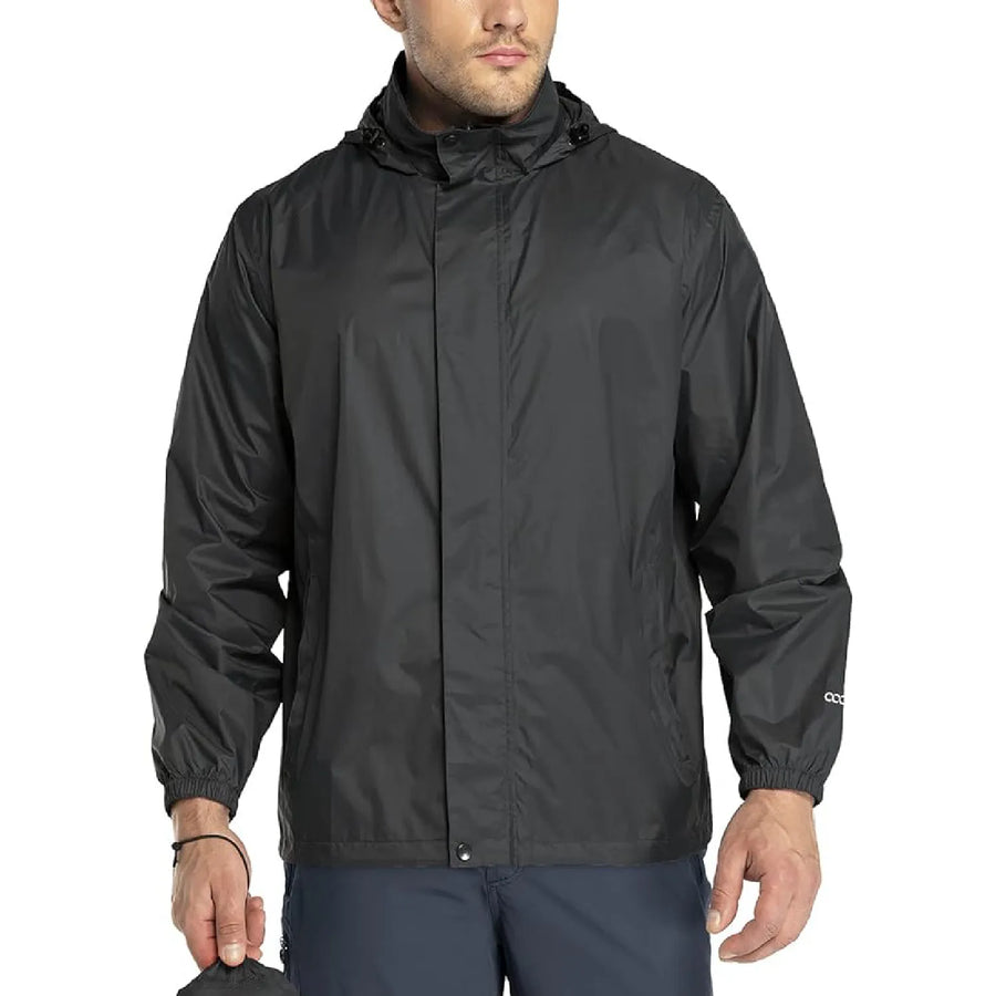 Diguan Custom Windbreaker Men's Lightweight Packable Cycling Rain Jacket Ultra Light Waterproof Reflective