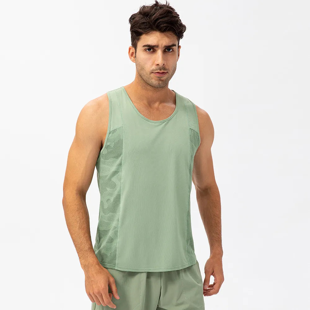 Diguan Custom Running Tank Top Quick-Dry Men’s Mesh Sports Singlet Breathable Fitness Training Vest OEM Manufacturer