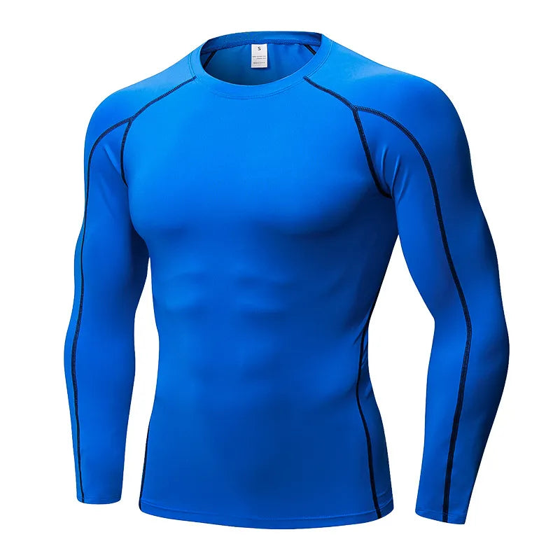 Diguan Custom Compression Shirt Men’s Long-Sleeve Quick Dry Breathable Tight Fit Gym Activewear