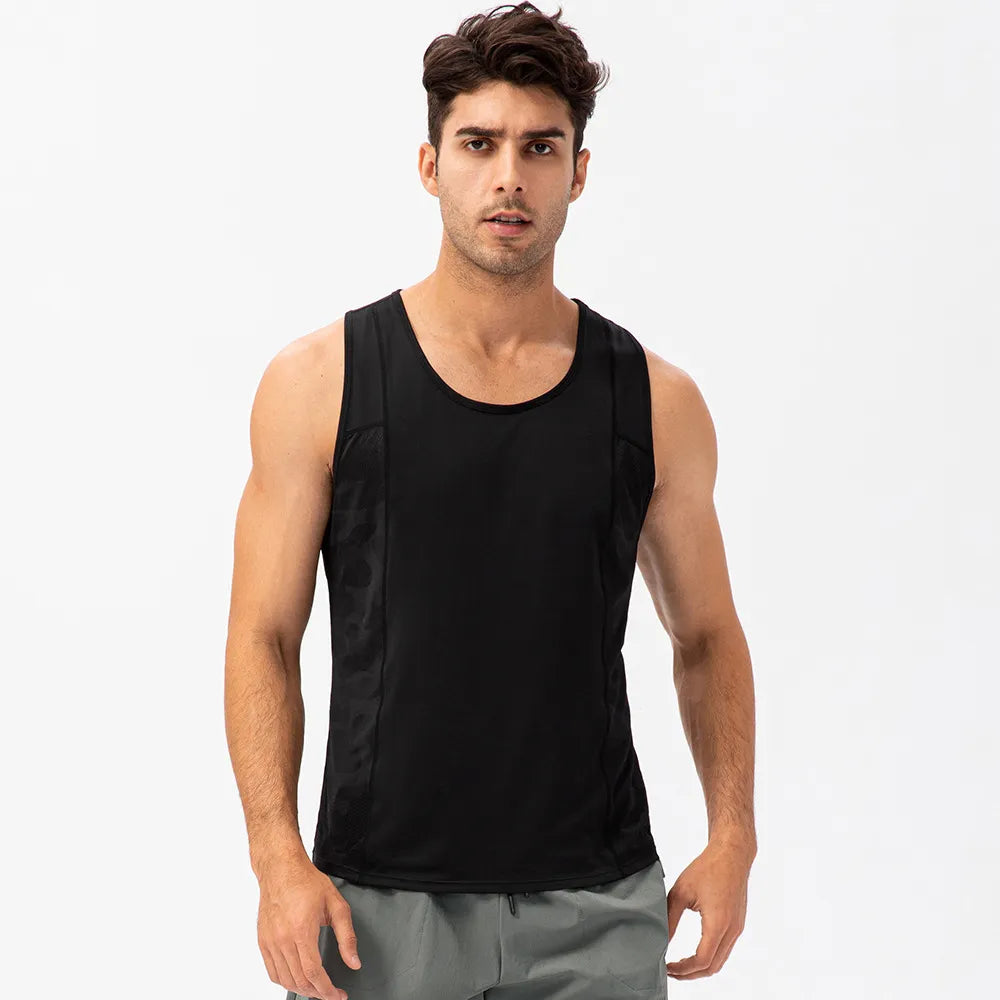 Diguan Custom Running Tank Top Quick-Dry Men’s Mesh Sports Singlet Breathable Fitness Training Vest OEM Manufacturer