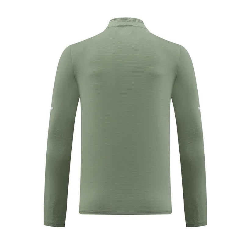 Diguan Custom Running Shirt Autumn Breathable Men’s Ultra-Lightweight Running Track Top Long Sleeve 1/4 Zip Quick-Dry