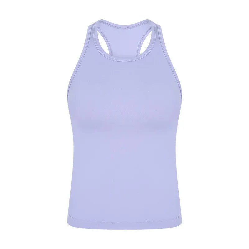 Diguan Custom Tank Top Women Sleeveless Crop Tank Square Neck Quick-Dry Stretch Workout Top CC