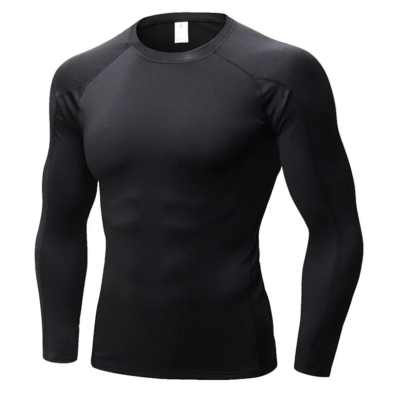 Diguan Custom Compression Shirt Men’s Long-Sleeve Quick Dry Breathable Tight Fit Gym Activewear