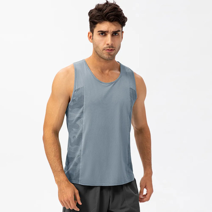 Diguan Custom Running Tank Top Quick-Dry Men’s Mesh Sports Singlet Breathable Fitness Training Vest OEM Manufacturer