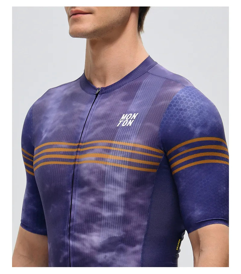 Custom Men's Cycling Jersey OEM ODM Manufacturer Quick Dry Breathable Bicycle Shirt Custom Road Bike Racing Wear Short Sleeve Top