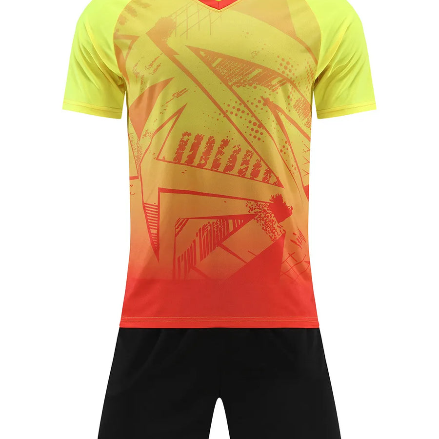 Diguan Customized Running Clothes Sport Uniforms Loose Breathable Summer Running T-Shirt Shorts Sports Suit Multi-Color Optional