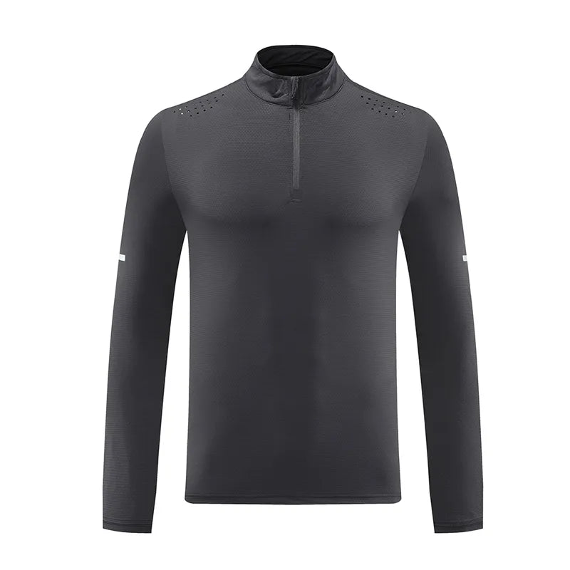 Diguan Custom Running Shirt Autumn Breathable Men’s Ultra-Lightweight Running Track Top Long Sleeve 1/4 Zip Quick-Dry