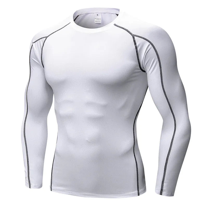 Diguan Custom Compression Shirt Men’s Long-Sleeve Quick Dry Breathable Tight Fit Gym Activewear