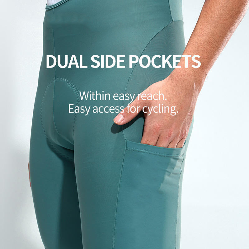 Bib Shorts Mens OEM Manufacturer | Padded Cycling Bibs with Side Pockets