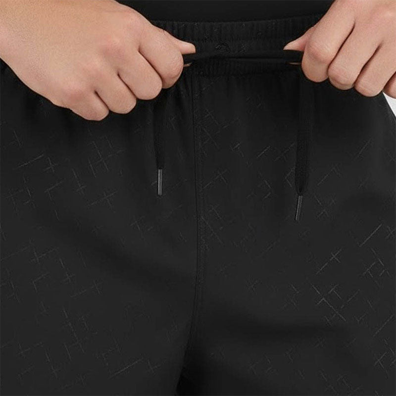 Quick-Dry Black Running Shorts with Built-In Liner and Custom Logo