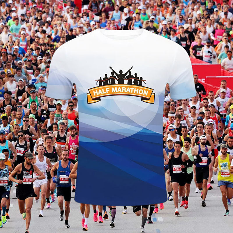Custom 5K Run T Shirt Sublimation Race Event Tee