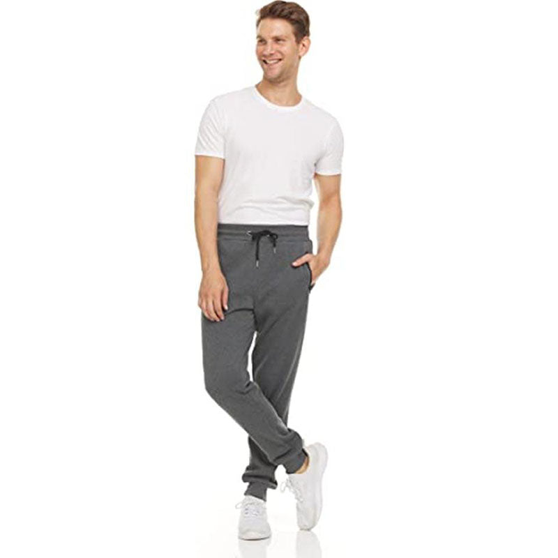 Custom Best Winter Running Pants Men Fleece Joggers with Zip Pockets