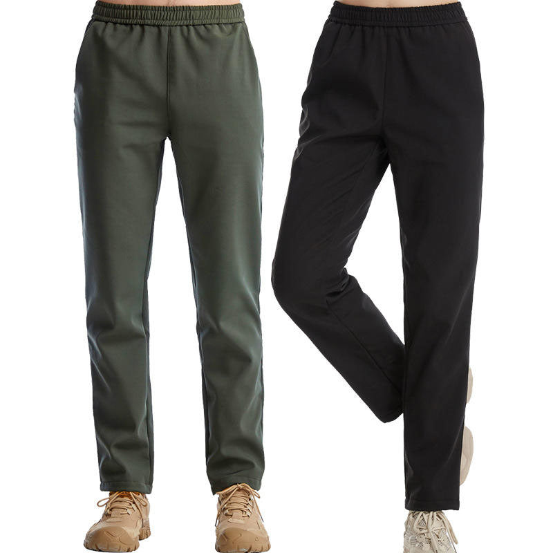Custom Cold Weather Running Pants Men Softshell Fleece Style