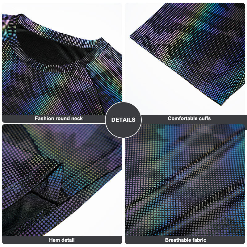 Custom Colour Run T Shirt with Iridescent Digital Print for Events