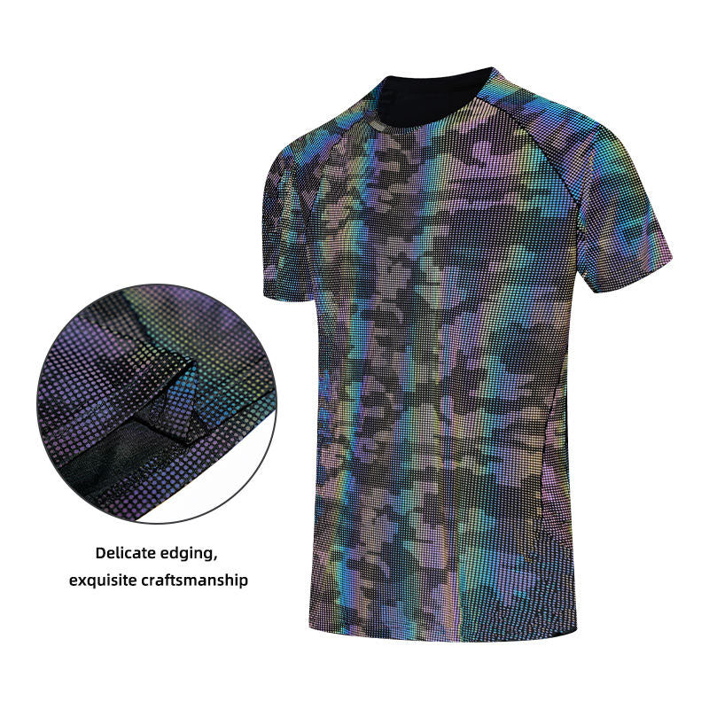 Custom Colour Run T Shirt with Iridescent Digital Print for Events
