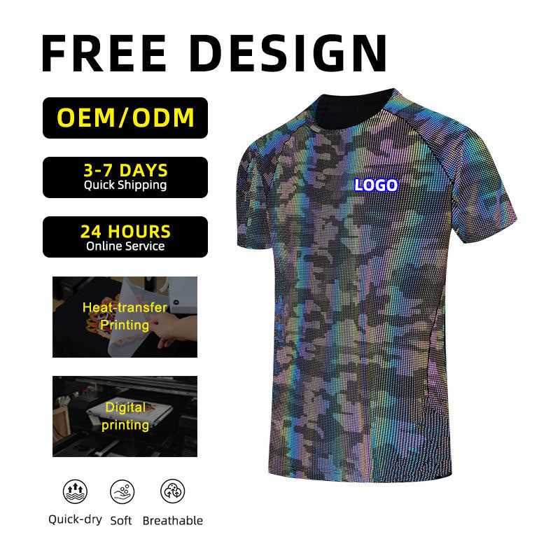 Custom Colour Run T Shirt with Iridescent Digital Print for Events