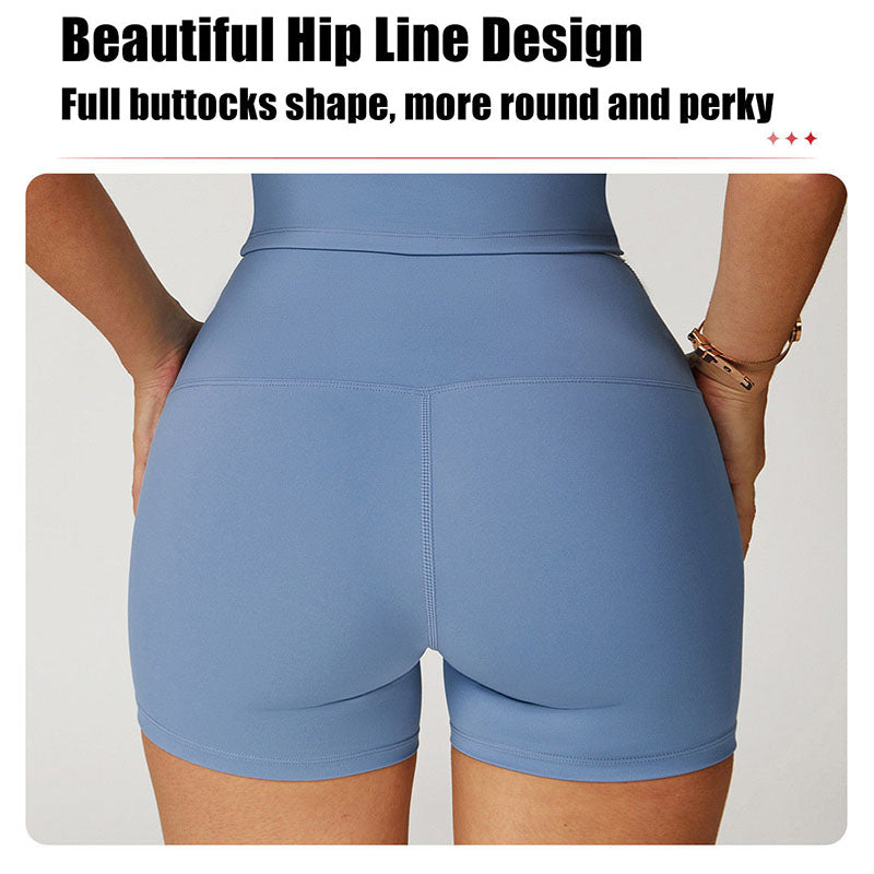 Custom Female Running Shorts with High Waist and Four-Way Stretch