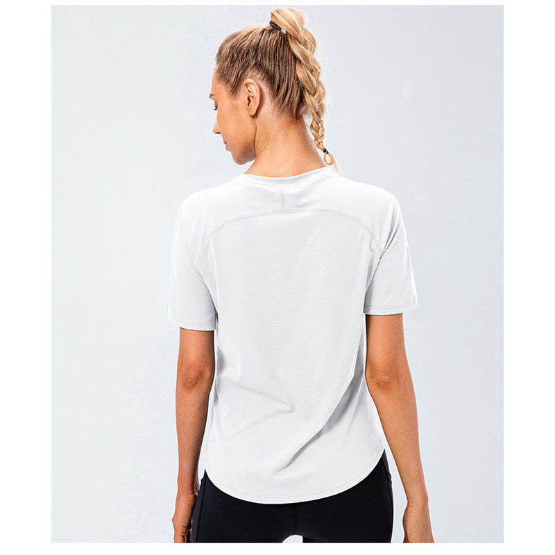 Custom Fitness T Shirt Women Running with Lightweight Stretch Fabric
