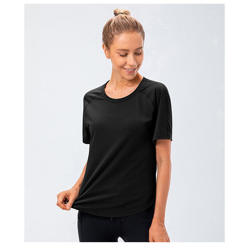 Custom Fitness T Shirt Women Running with Lightweight Stretch Fabric