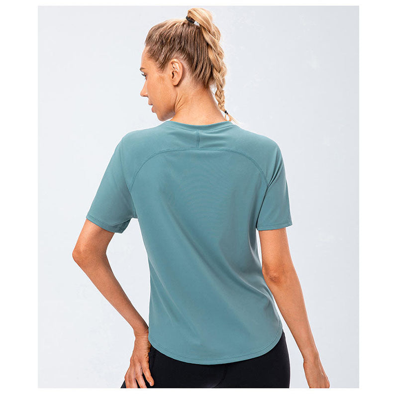 Custom Fitness T Shirt Women Running with Lightweight Stretch Fabric