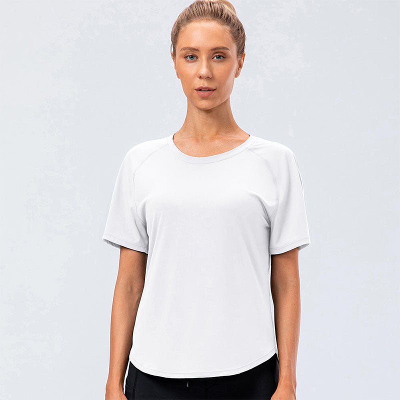 Custom Fitness T Shirt Women Running with Lightweight Stretch Fabric