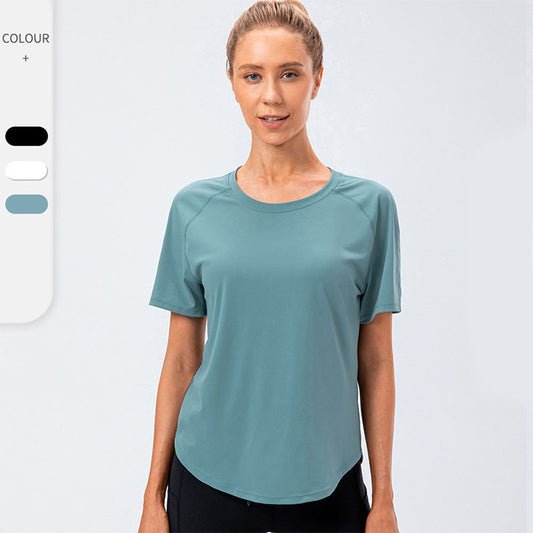 Custom Fitness T Shirt Women Running with Lightweight Stretch Fabric