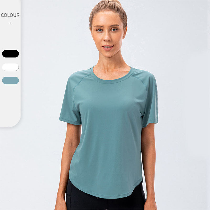 Custom Fitness T Shirt Women Running with Lightweight Stretch Fabric