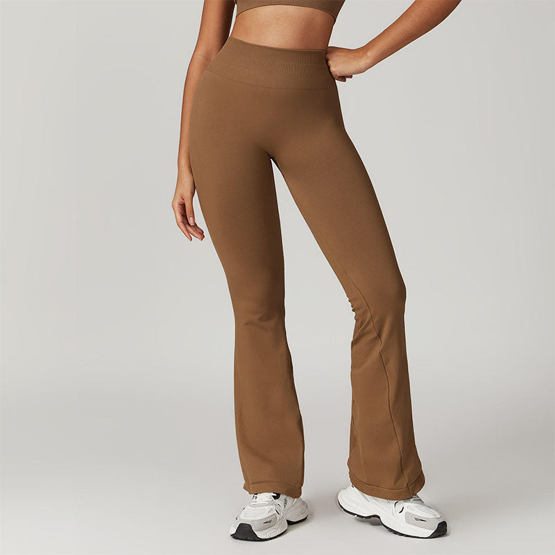 Custom Flare Leggings for Running, High Waist Seamless OEM Pants