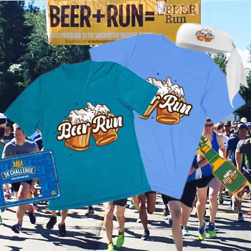 Custom Fun Run T Shirt Design for Beer Run Events