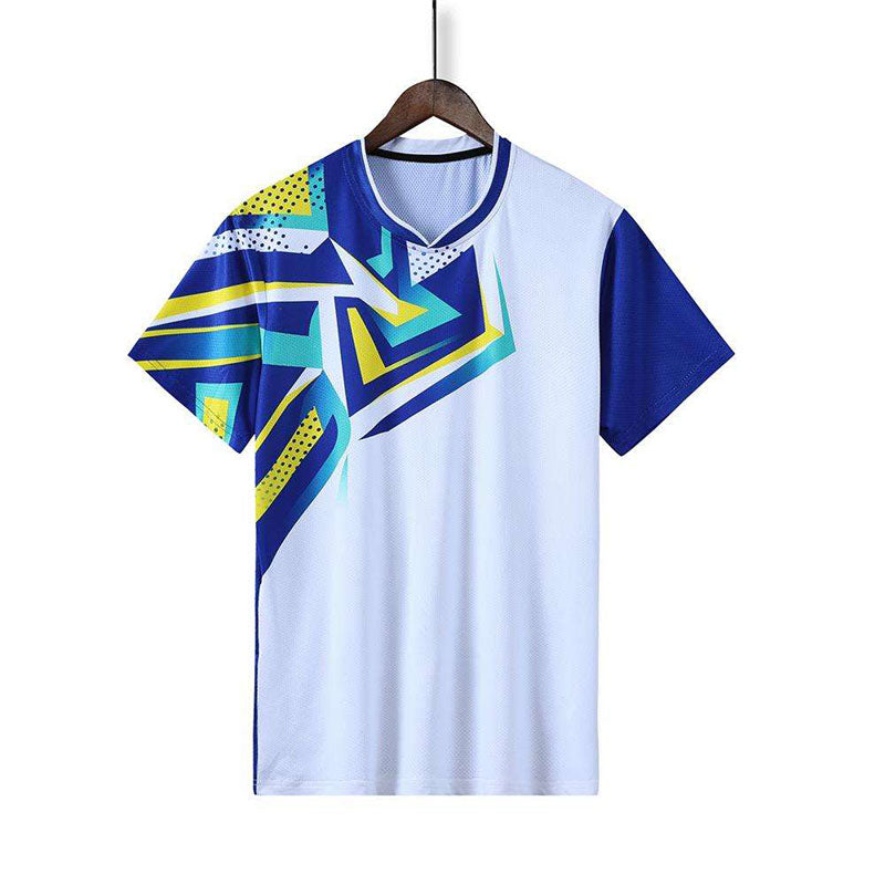 Custom Fun Run T Shirts with Colorful Geometric Print