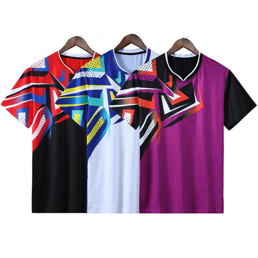 Custom Fun Run T Shirts with Colorful Geometric Print