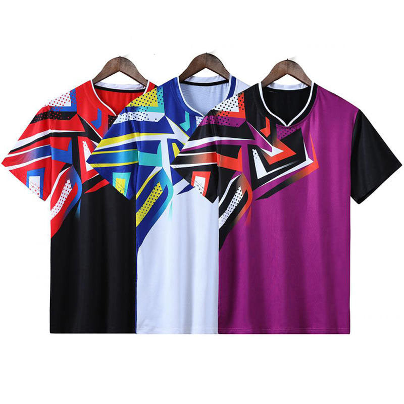 Custom Fun Run T Shirts with Colorful Geometric Print