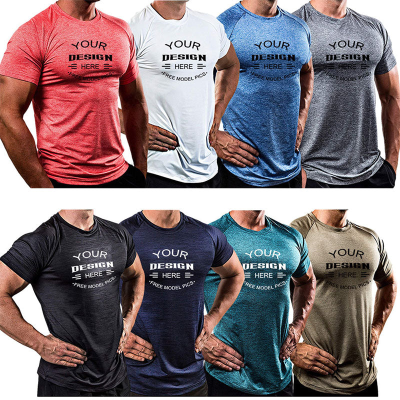 Custom Funny Running Tee Shirts with Heat Transfer Logo