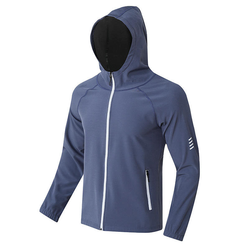 Custom Good Running Jackets for Winter with Fleece Lining and Reflective Zipper