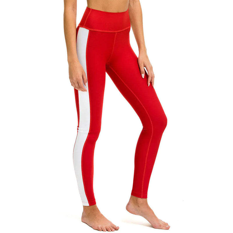 Custom Good Running Leggings with High Waist and Color-Block Panels