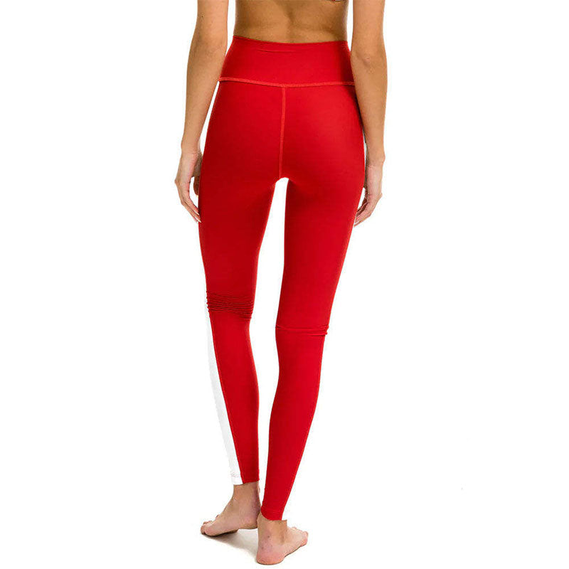 Custom Good Running Leggings with High Waist and Color-Block Panels