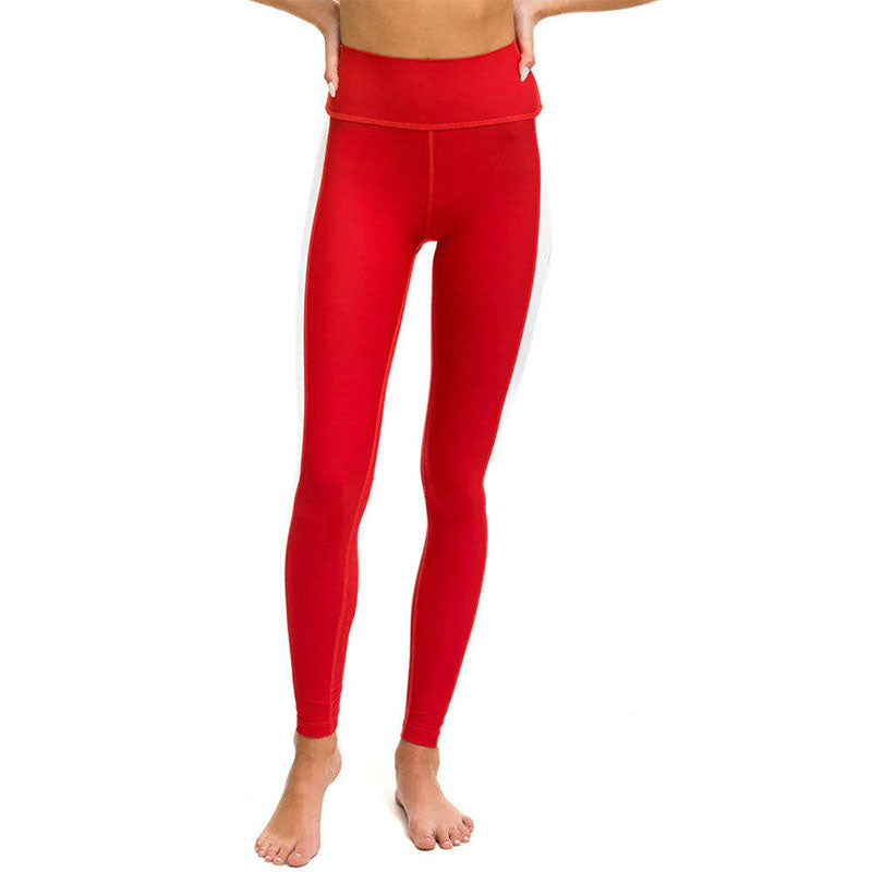 Custom Good Running Leggings with High Waist and Color-Block Panels